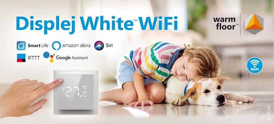 Dotykový termostat Displej White WiFi